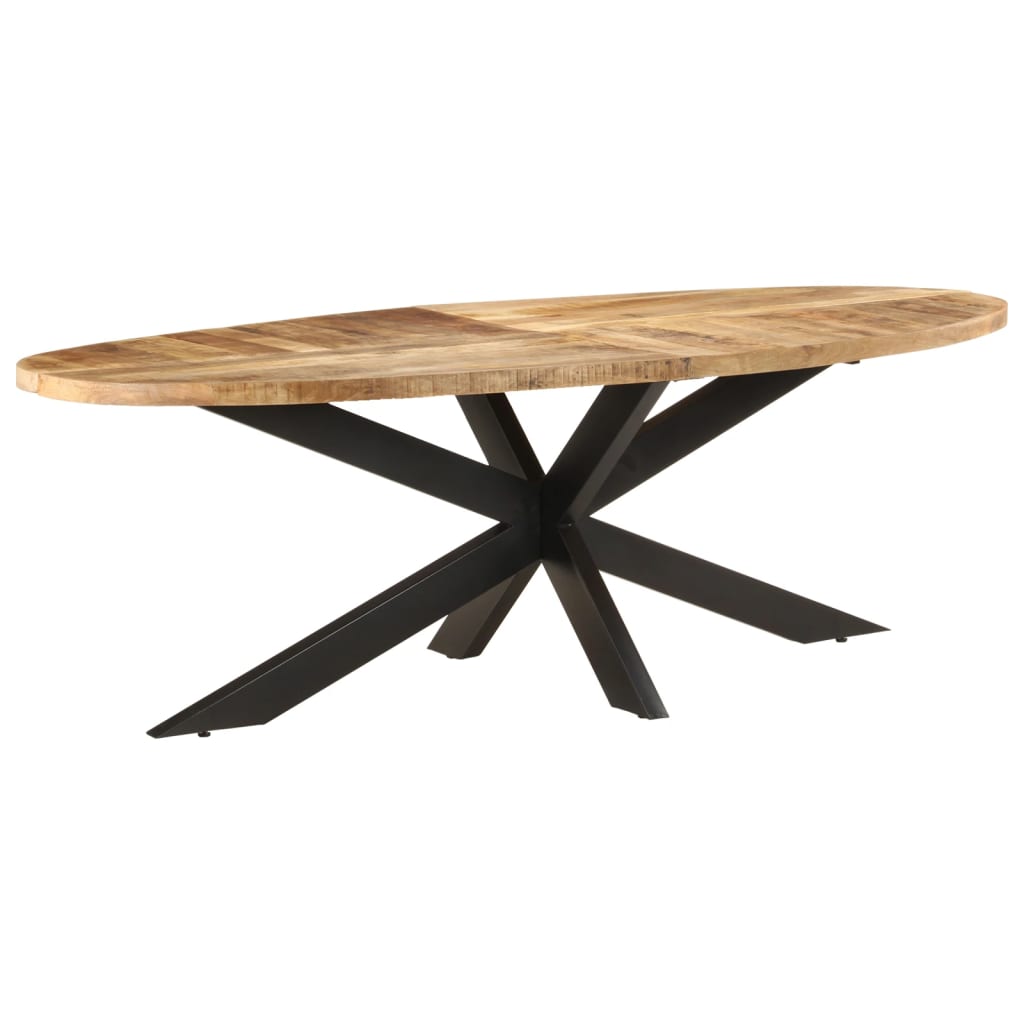 vidaXL virtuves galds, 240x100x75 cm, neapstrādāts mango koks