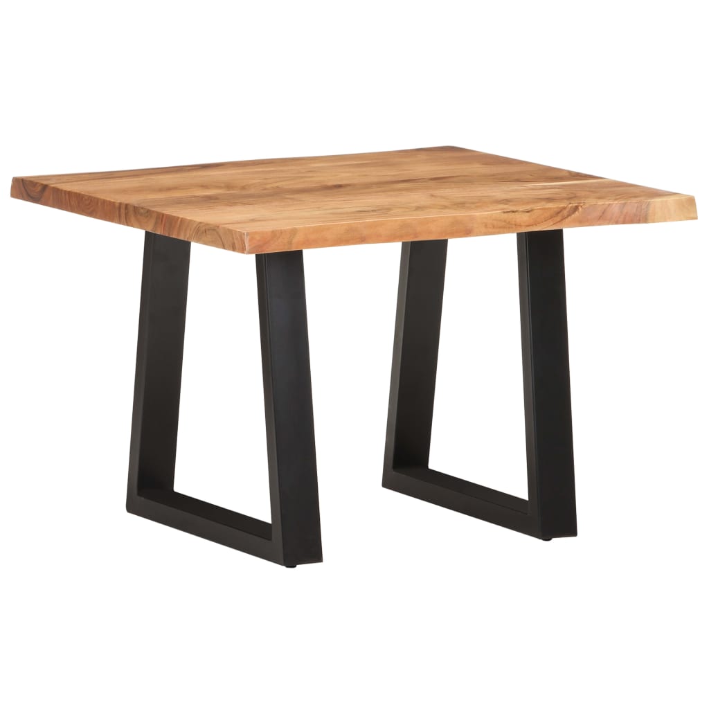 vidaXL kafijas galdiņš, dabīgas formas malas, 60x60x40 cm, akācija