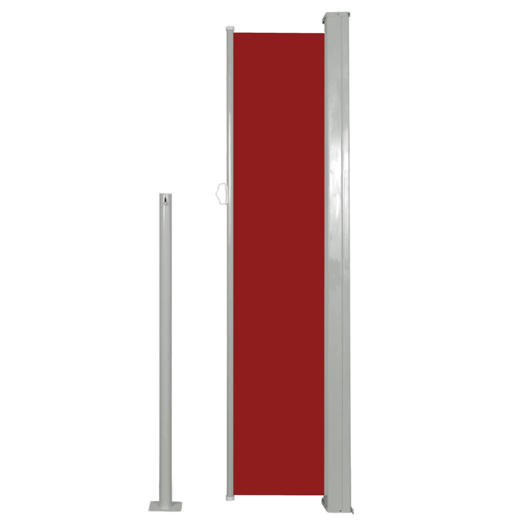 vidaXL izvelkama sānu markīze, 140x300 cm, sarkana