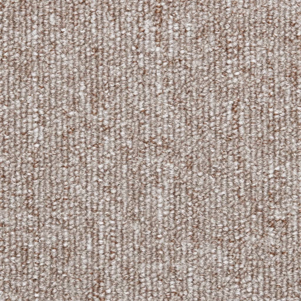 vidaXL kāpņu paklāji, 10 gab., 56x17x3 cm, gaiši brūni