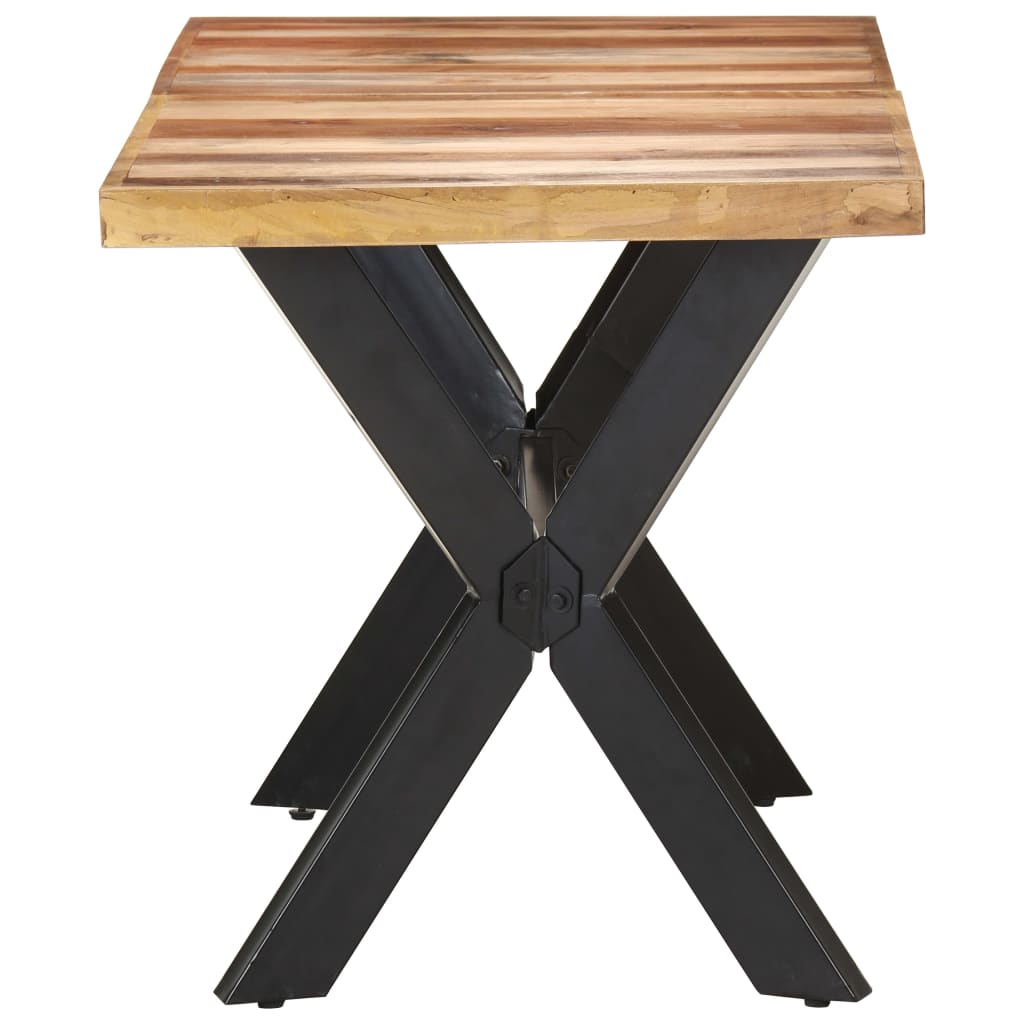 vidaXL virtuves galds, 140x70x75 cm, masīvkoks ar medus apdari