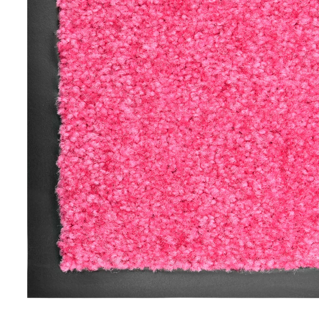 vidaXL durvju paklājs, mazgājams, rozā, 120x180 cm