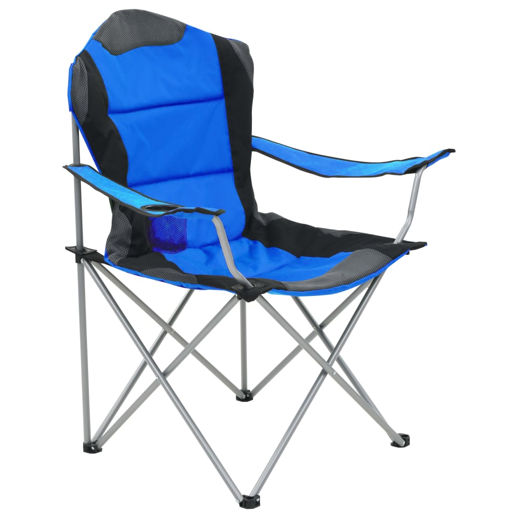 vidaXL saliekami kempinga krēsli, 2 gab., 96x60x102 cm, zili