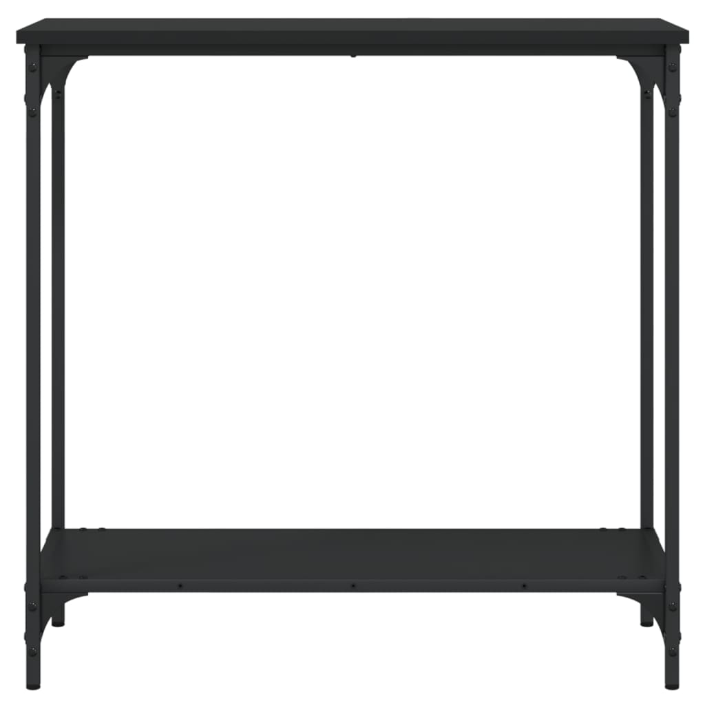 vidaXL konsoles galdiņš, melns, 75x30,5x75 cm, inženierijas koks