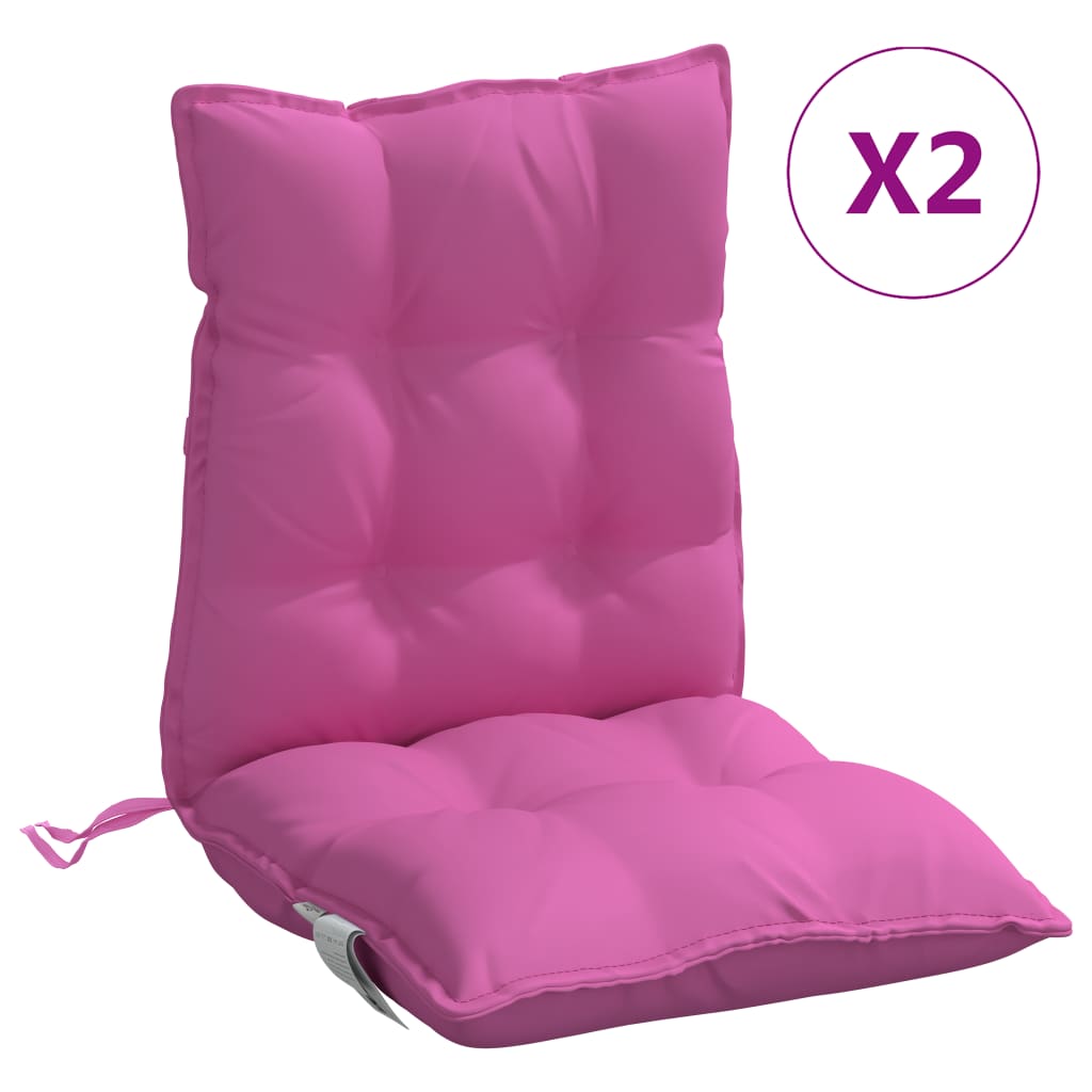 vidaXL dārza krēslu spilveni, 2 gab., oksforda audum, rozā