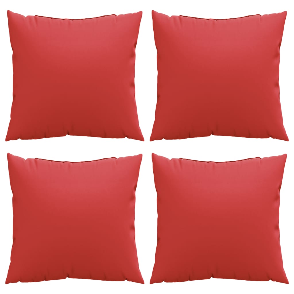 vidaXL dekoratīvi spilveni, 4 gab., 40x40 cm, sarkans audums