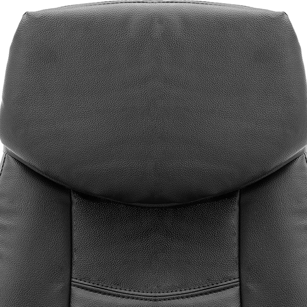 vidaXL biroja krēsls, pelēka dabīgā āda