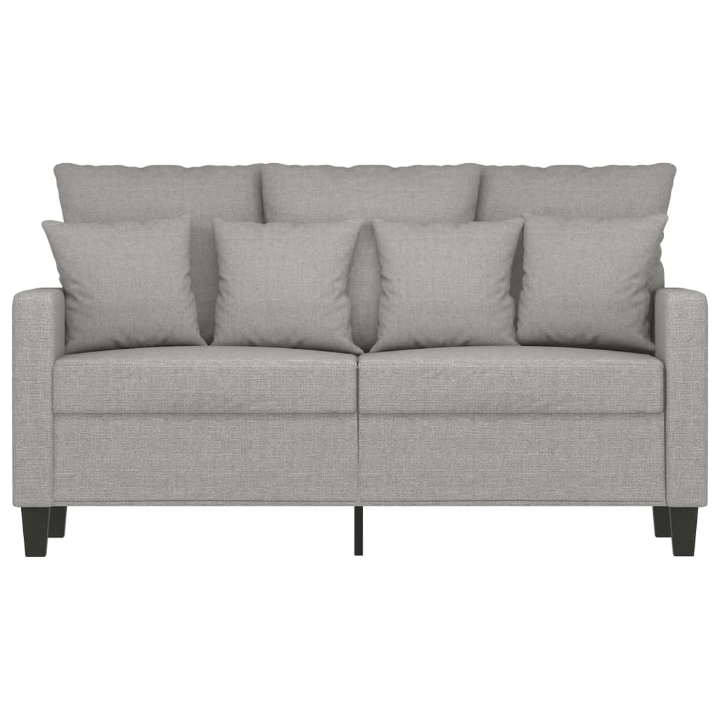 vidaXL divvietīgs dīvāns, gaiši pelēks, 120 cm, audums