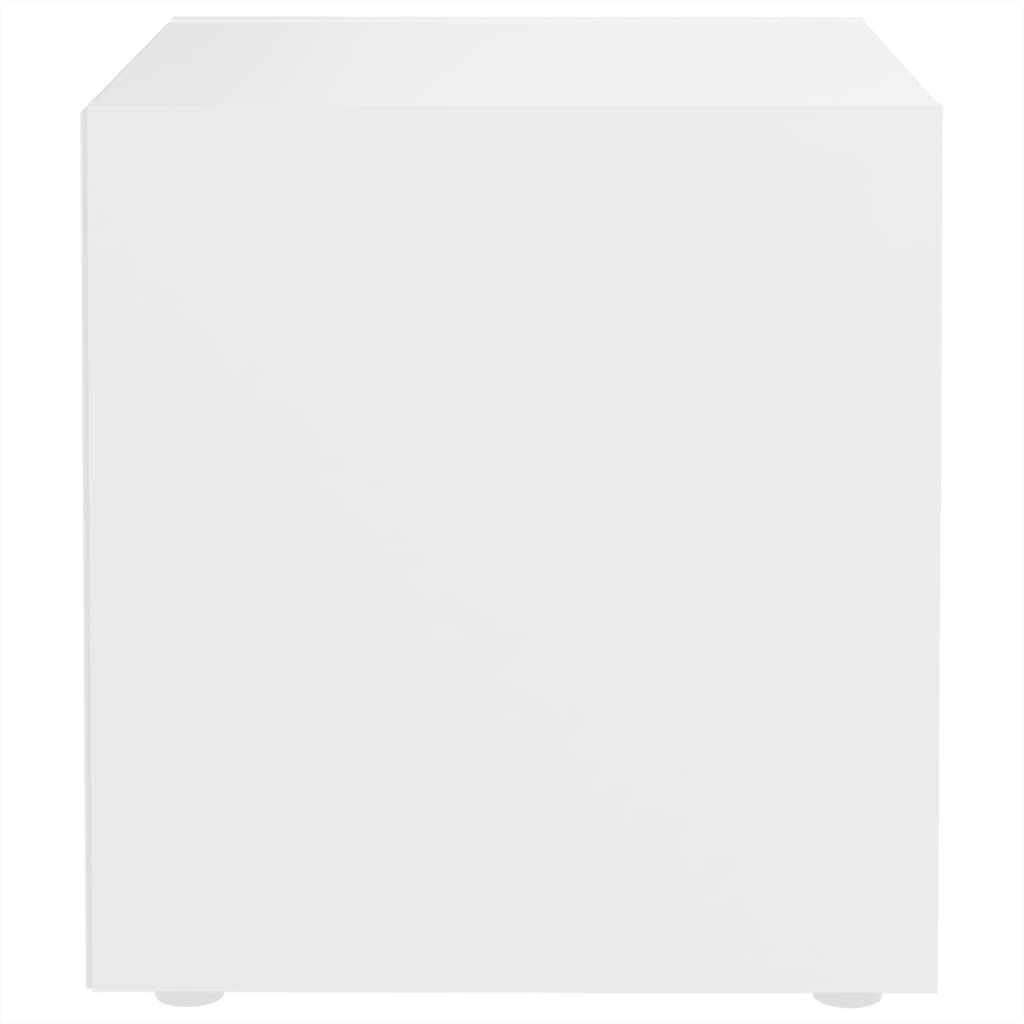 vidaXL TV plaukts, 37x35x37 cm, balts, skaidu plāksne