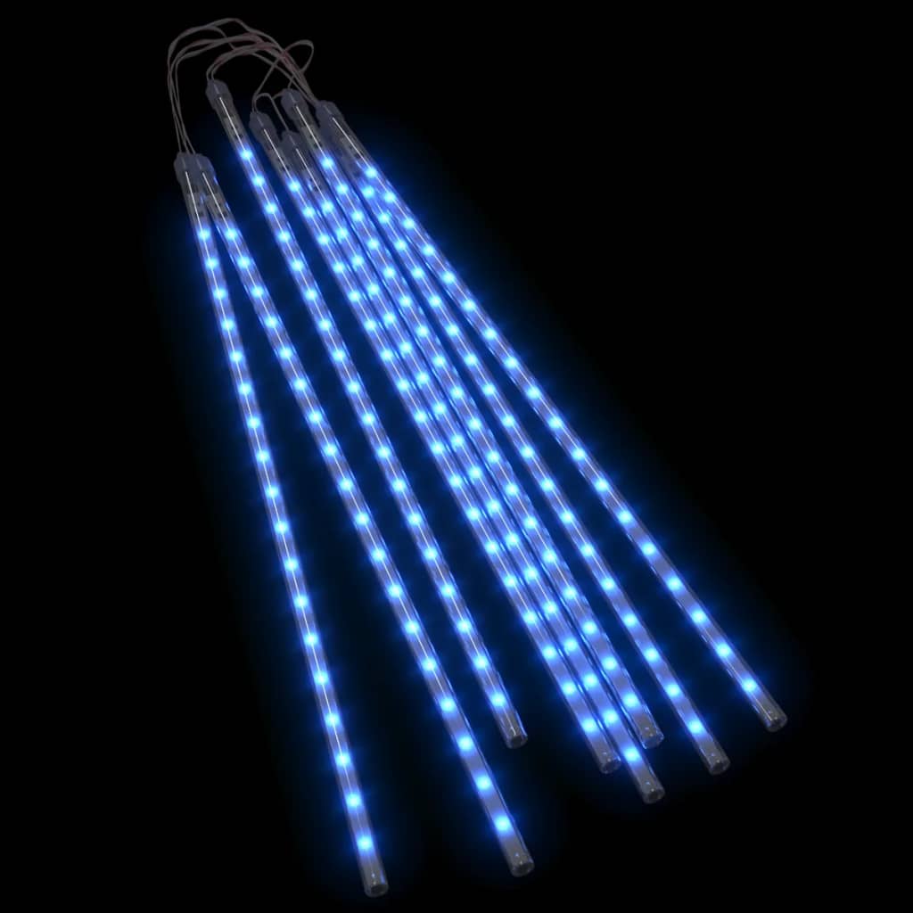 vidaXL meteoru lampiņas, 8 gab., 50 cm, 288 LED, zilas