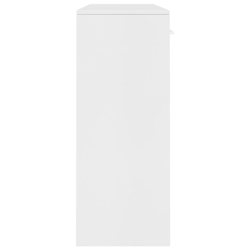 vidaXL kumode, balta, 110x30x75 cm, kokskaidu plātne