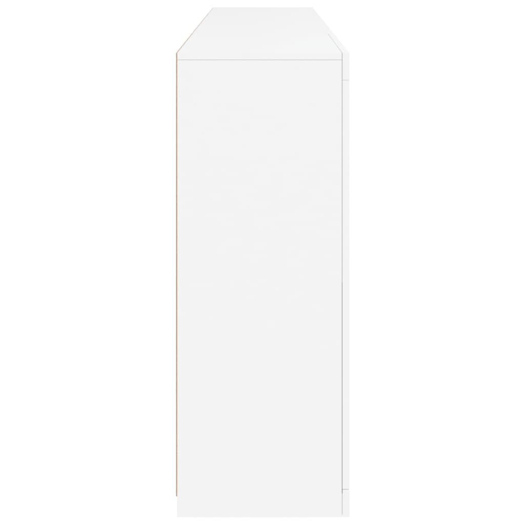 vidaXL kumode ar LED lampiņām, balta, 202x37x100 cm