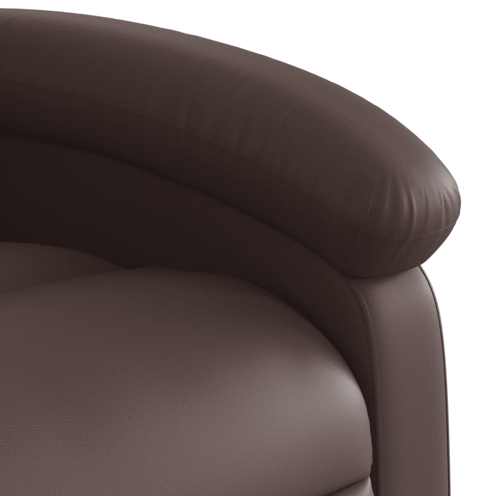 vidaXL atpūtas krēsls, atgāžams, brūna mākslīgā āda