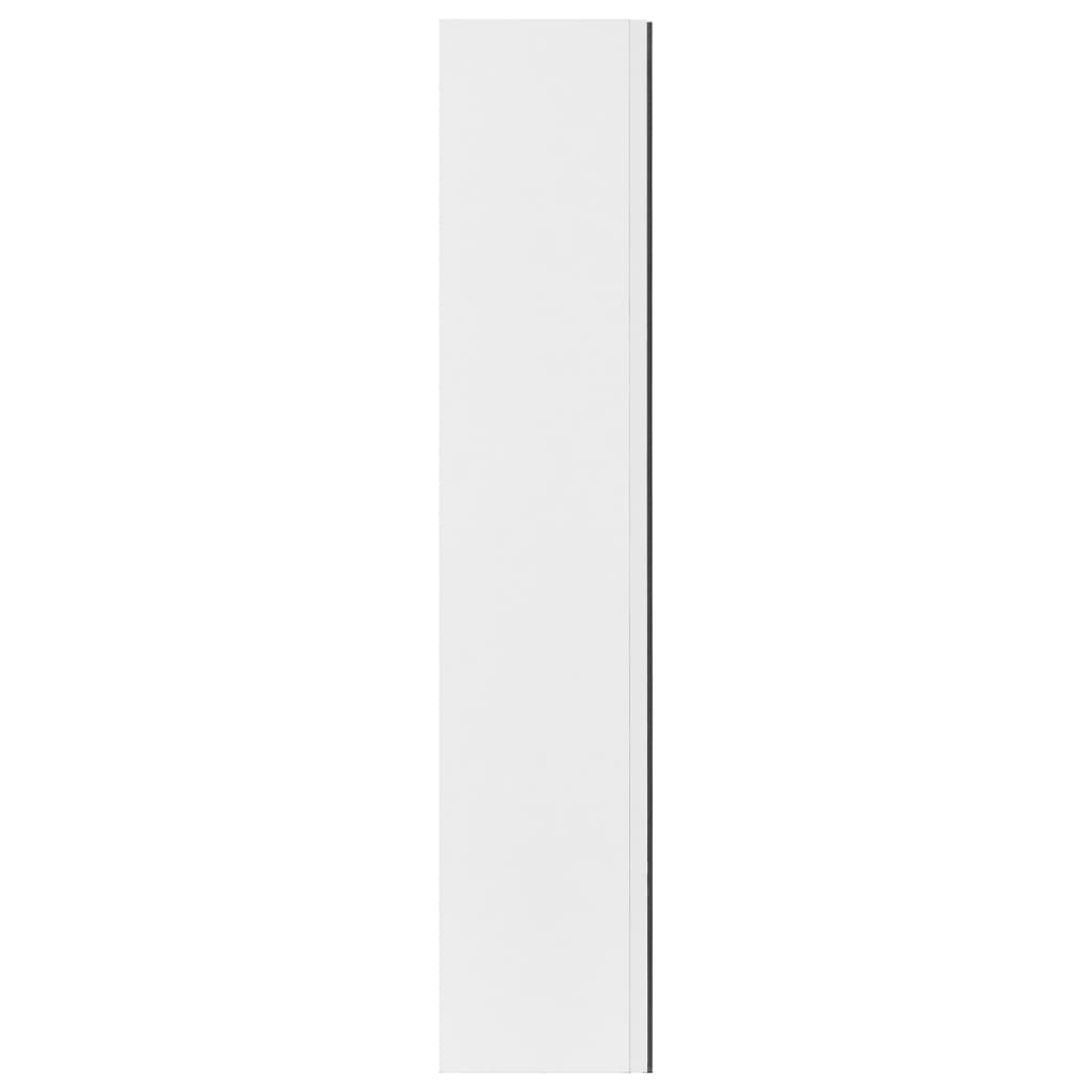 vidaXL vannasistabas skapītis ar spoguli, balts, 60x15x75 cm, MDF