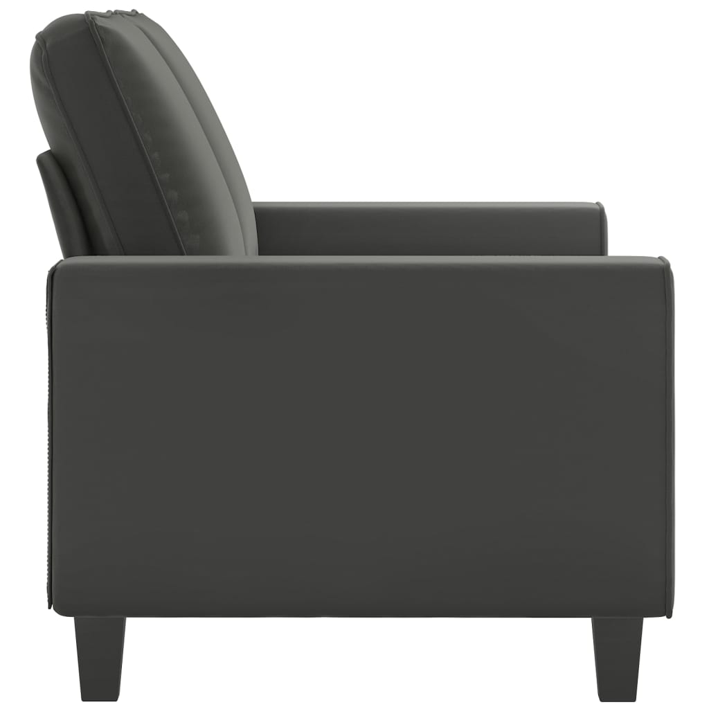 vidaXL divvietīgs dīvāns, 120 cm, tumši pelēks mikrošķiedras audums