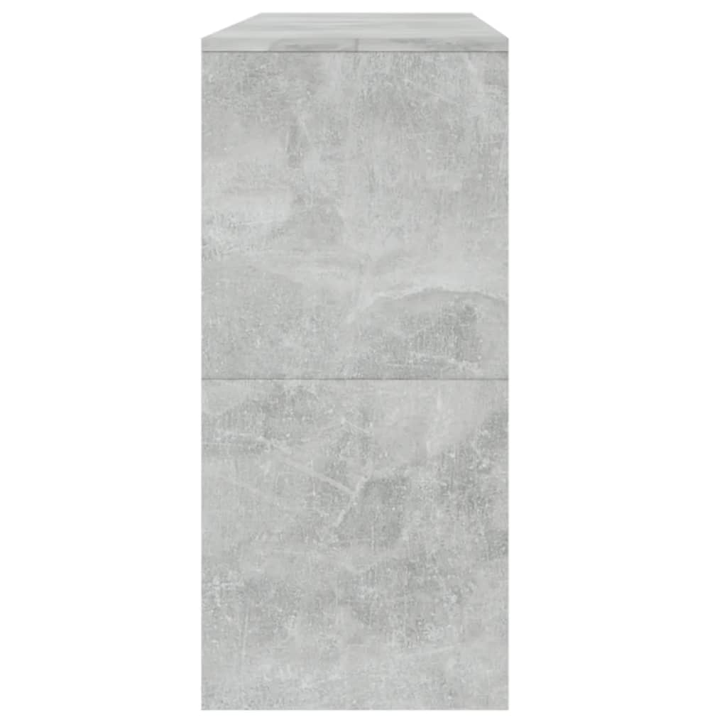 vidaXL konsoles galds, betona pelēks, 100x35x76,5 cm, skaidu plāksne