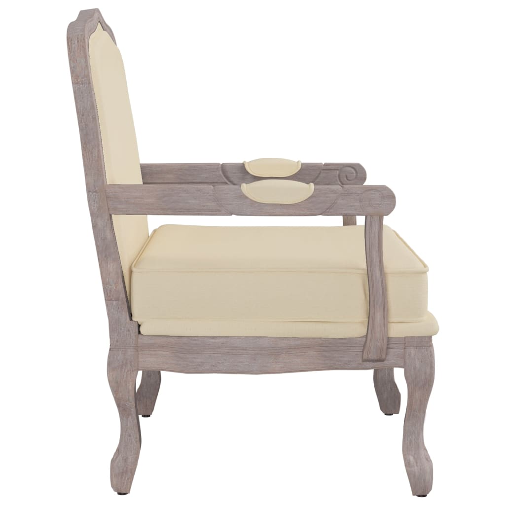 vidaXL atpūtas krēsls, bēšs, 64x64x90 cm, lins