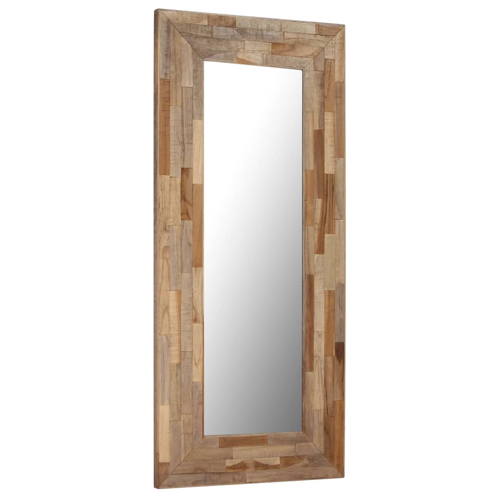 vidaXL spogulis, 50x110 cm, pārstrādāts tīkkoks