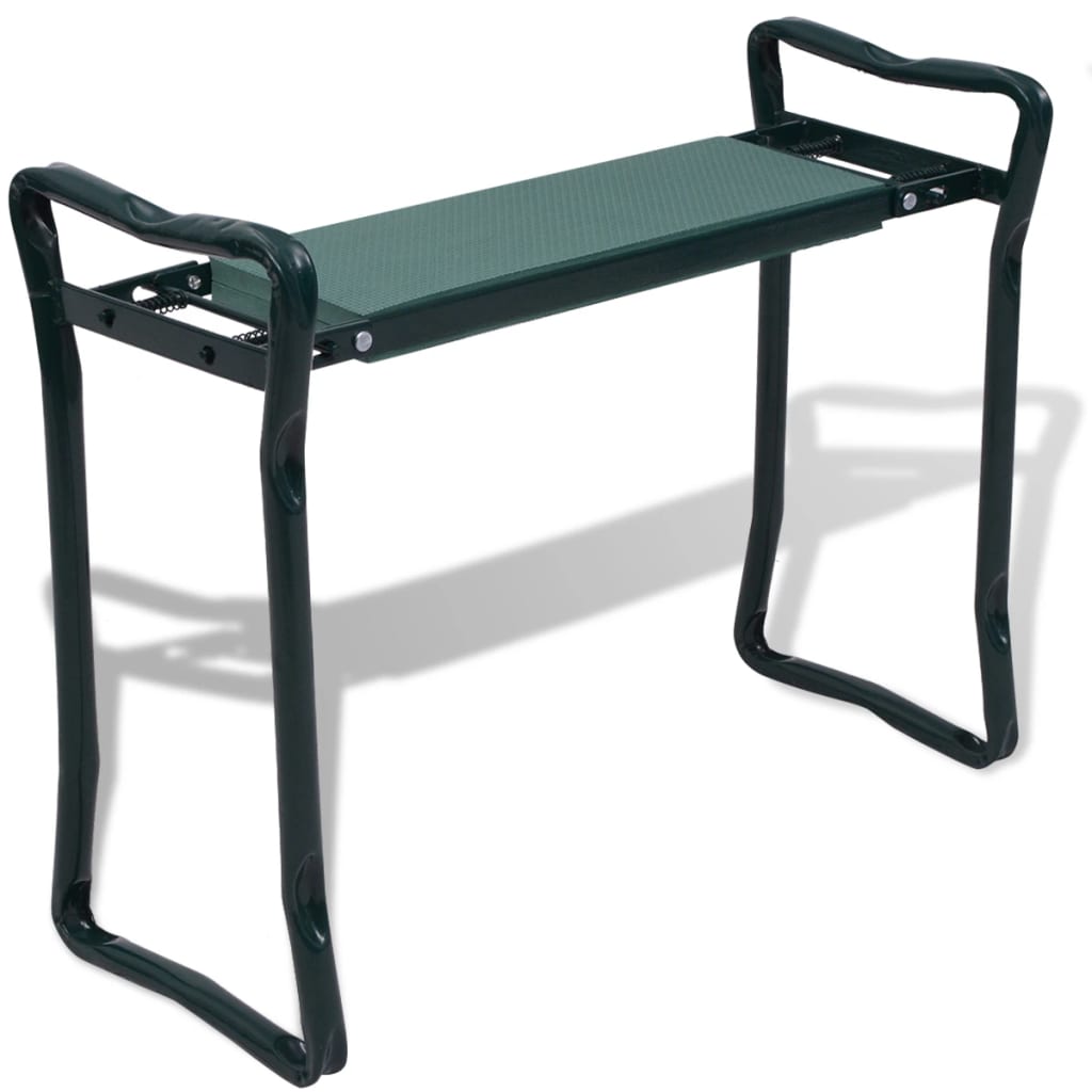vidaXL Zaļi dārza soliņi tupēšanai/krēsli, 60x25x48 cm