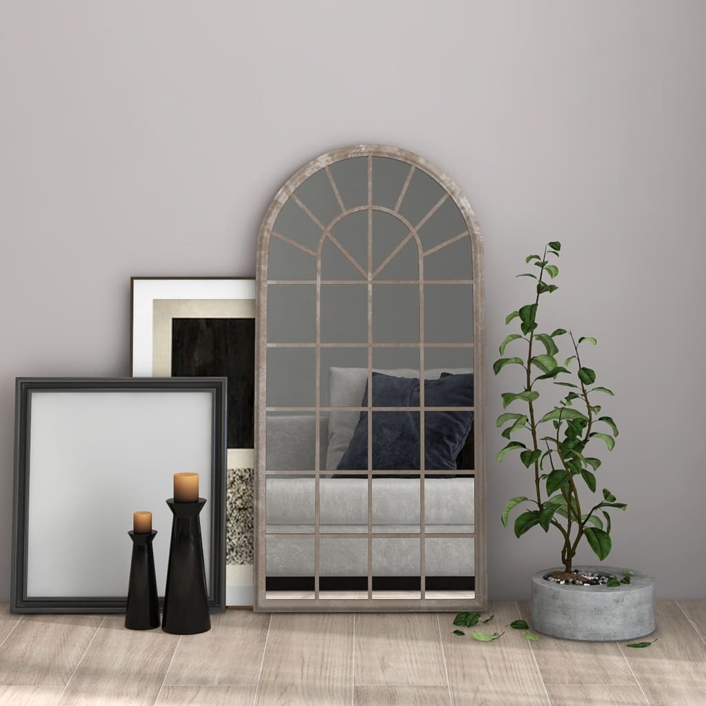 vidaXL spogulis, smilškrāsa, 90x45 cm, dzelzs, izmantošanai telpās