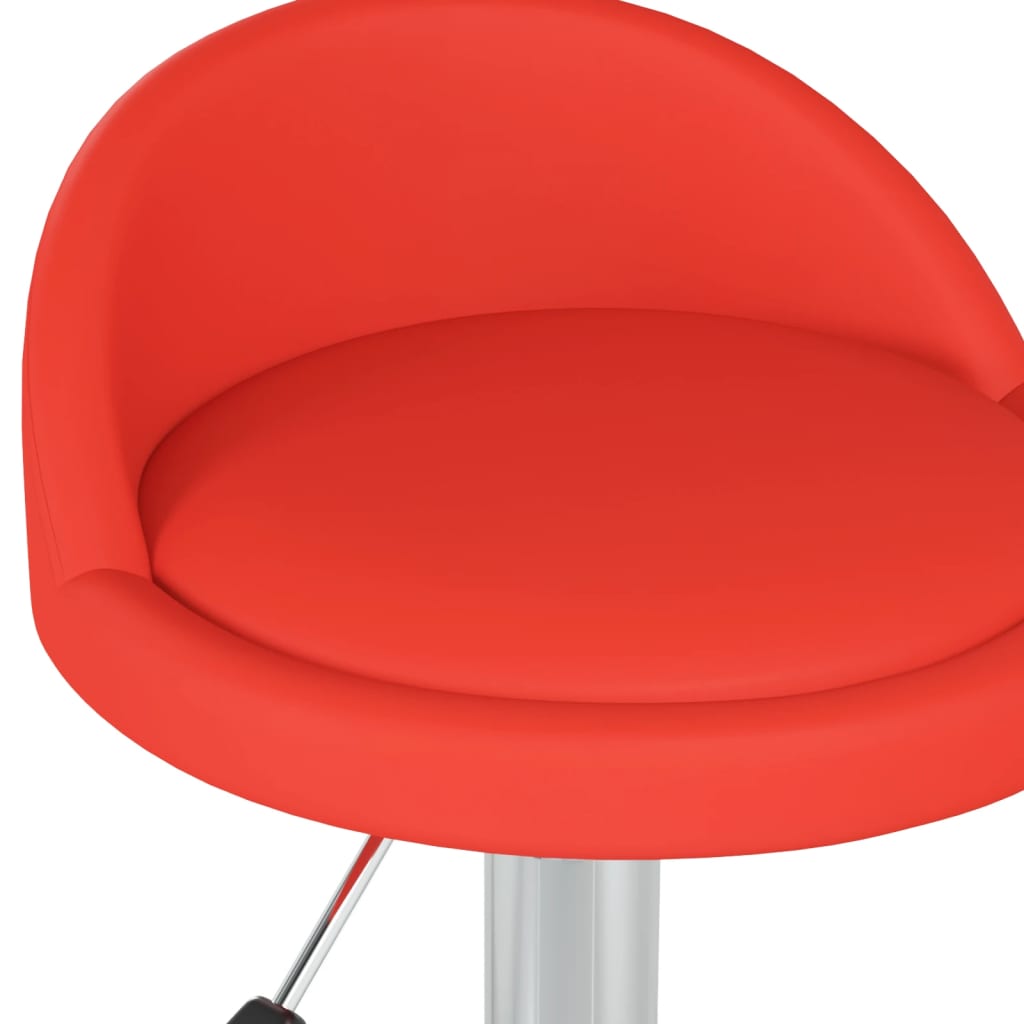 vidaXL salona krēsls, sarkana mākslīgā āda