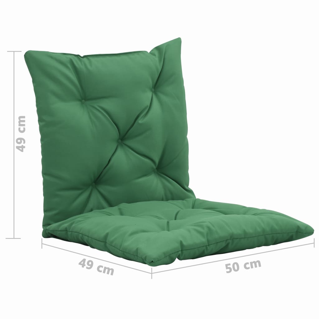 vidaXL dārza krēslu spilveni, 2 gab., zaļi, 50 cm