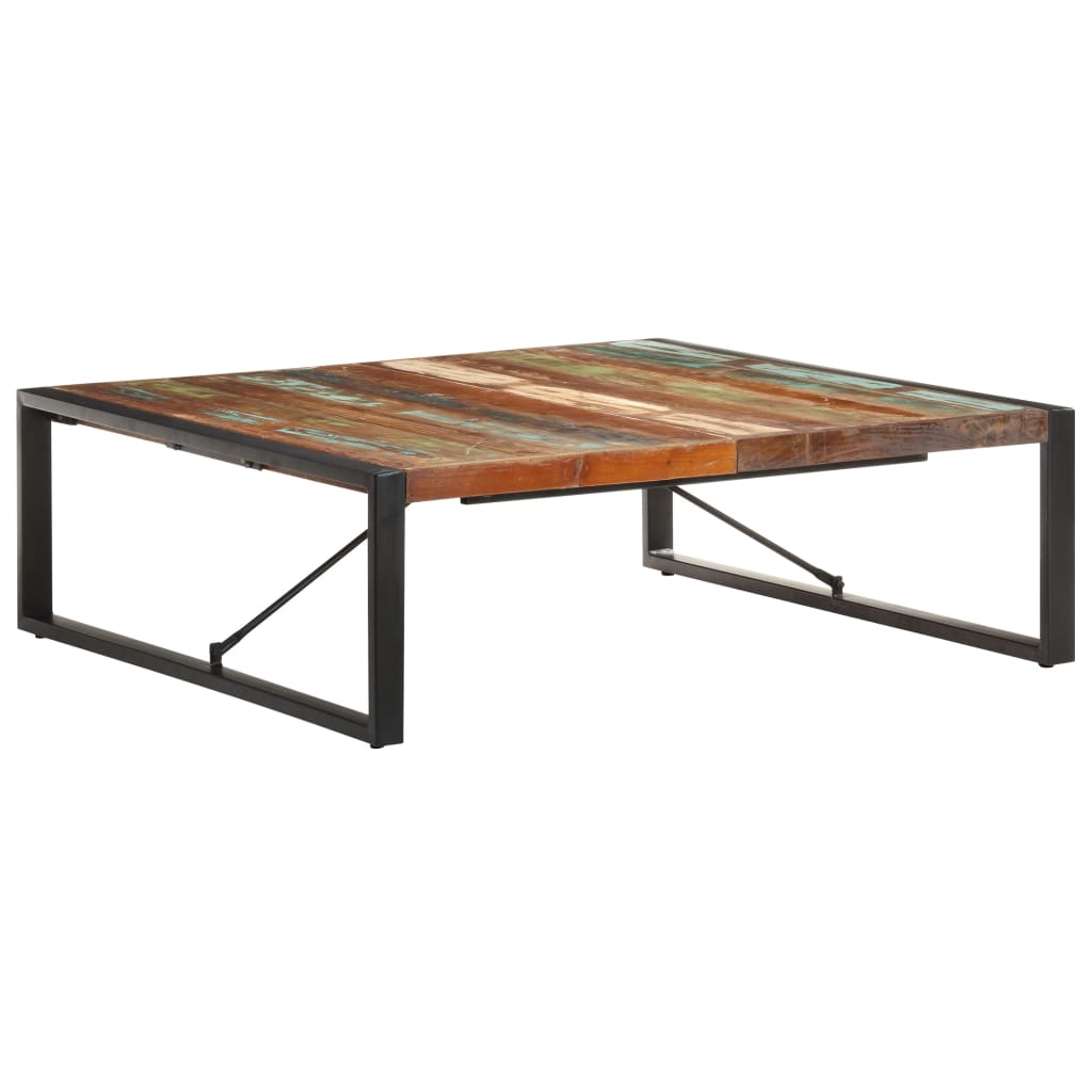 vidaXL kafijas galdiņš, 120x120x40 cm, pārstrādāts masīvkoks