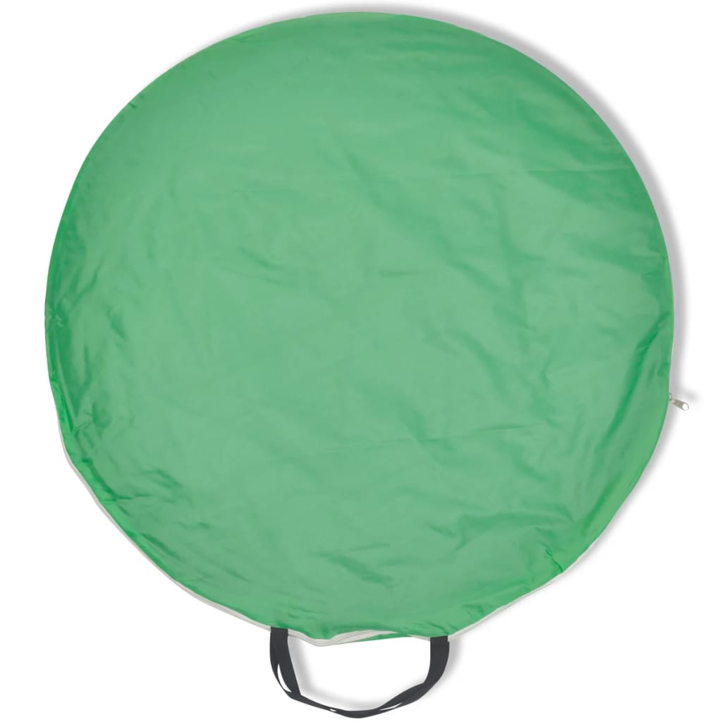 vidaXL pludmales telts, saliekama, zaļa