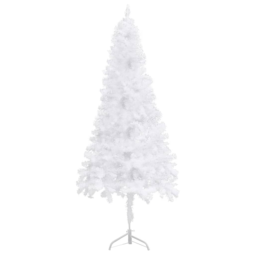 vidaXL mākslīgā Ziemassvētku egle, stūra, balta, 180 cm, PVC
