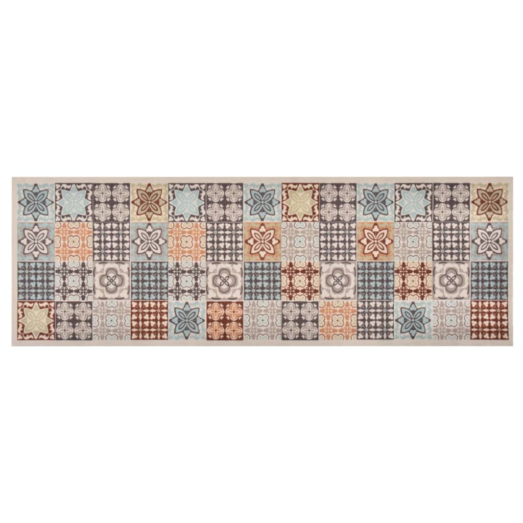 vidaXL virtuves paklājs, mazgājams, mozaīkas apdruka, 60x180 cm