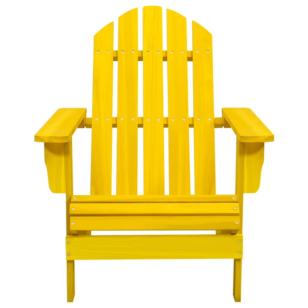vidaXL dārza krēsls, egles masīvkoks, dzeltens