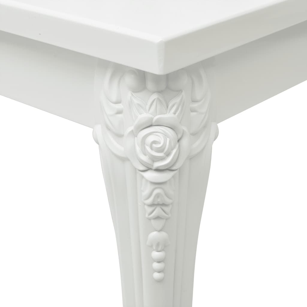 vidaXL kafijas galdiņš, spīdīgi balts, 100x50x42 cm, inženierijas koks