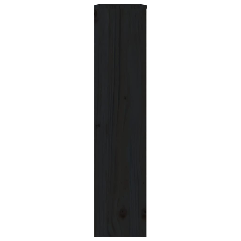 vidaXL radiatora pārsegs, melns, 79,5x19x84 cm, priedes masīvkoks