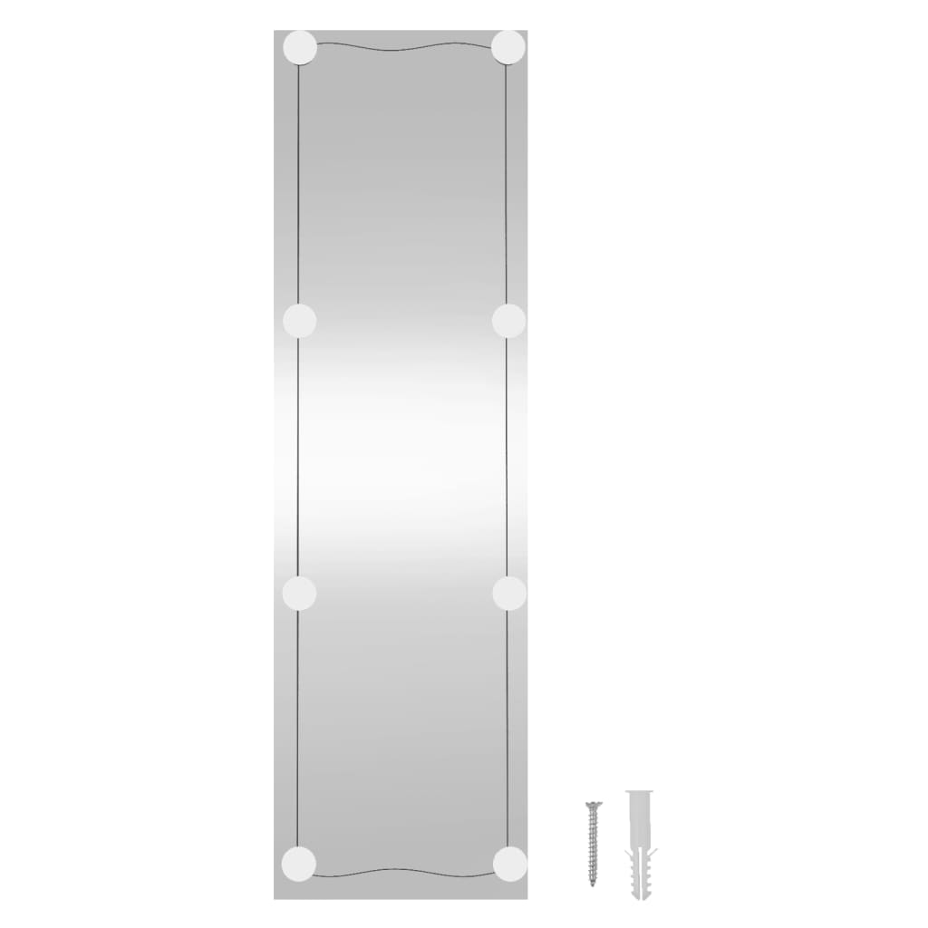 vidaXL sienas spogulis ar LED gaismām, 30x100 cm, stikls, taisnstūra