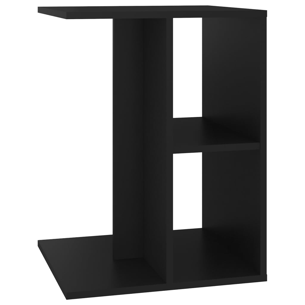 vidaXL galdiņš, melns, 60x40x45 cm, skaidu plāksne