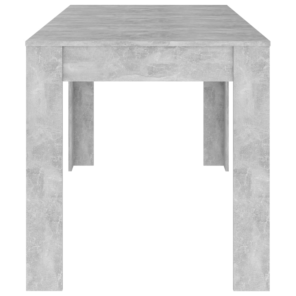 vidaXL virtuves galds, betona pelēks, 140x74,5x76 cm, skaidu plāksne