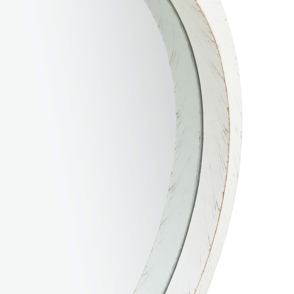vidaXL sienas spogulis ar siksnu, 60 cm, balts