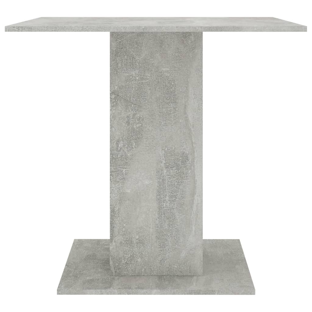 vidaXL virtuves galds, 80x80x75 cm, betona pelēks, skaidu plāksne