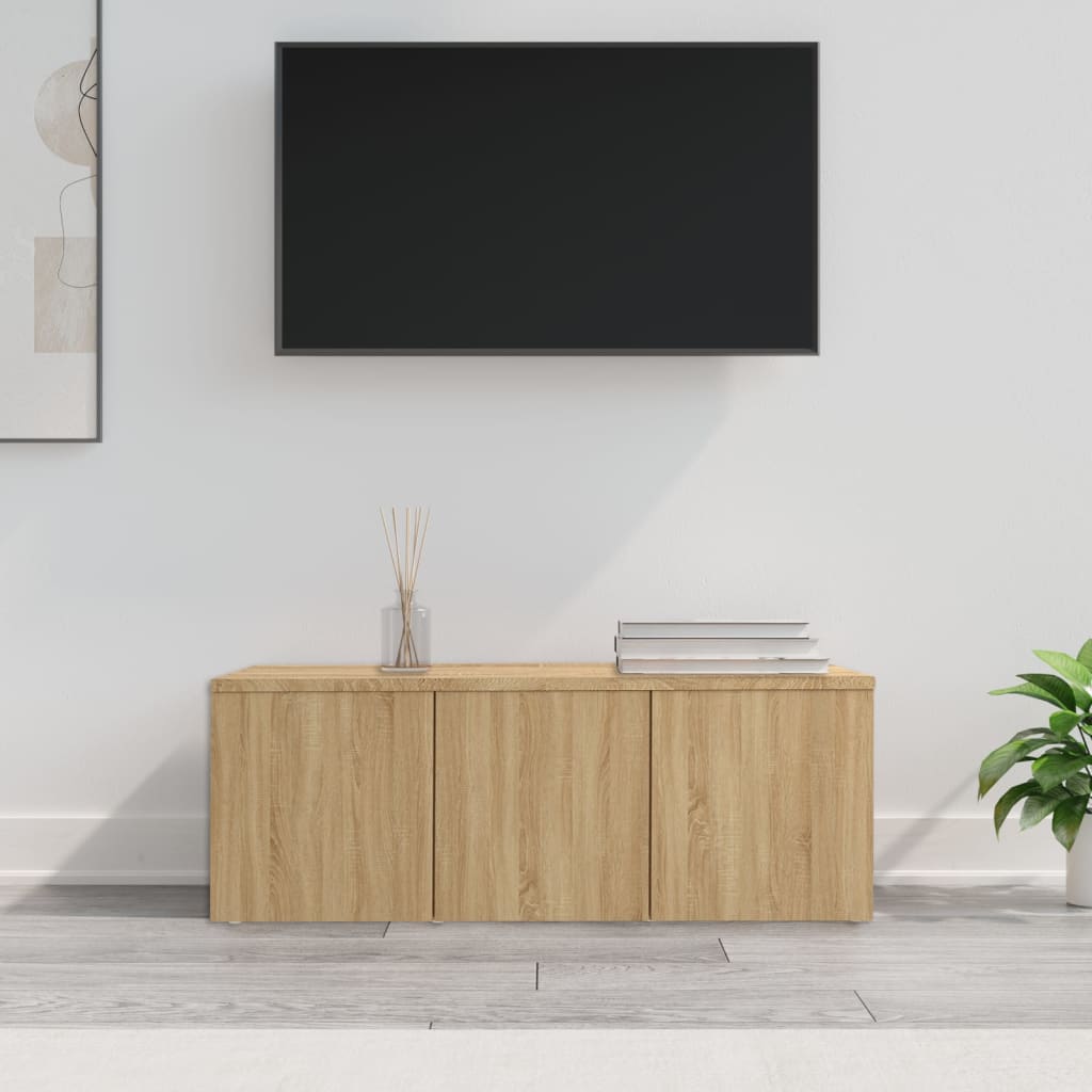vidaXL TV skapītis, ozolkoka krāsa, 80x34x30 cm, skaidu plāksne