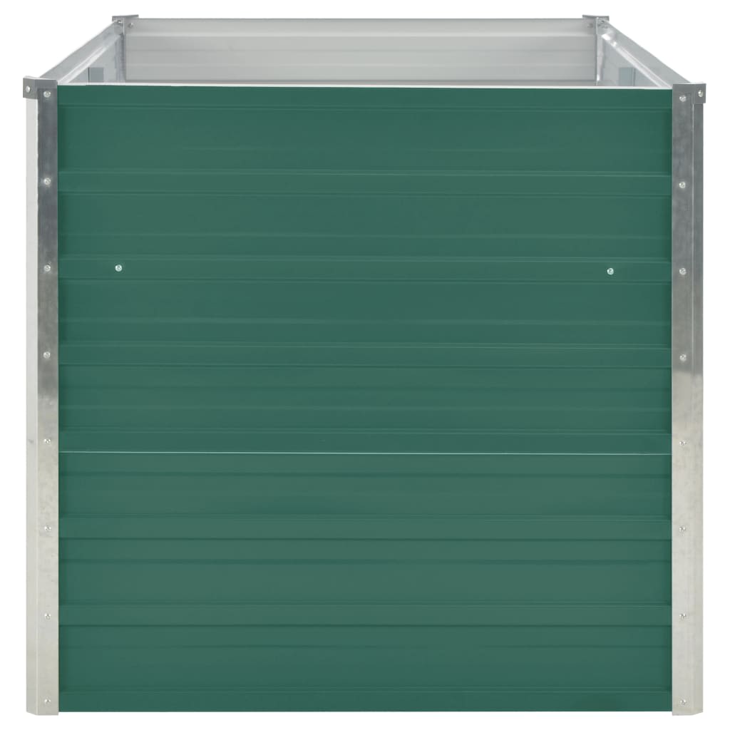vidaXL puķu kaste, zaļa, 160x80x77 cm, cinkots tērauds