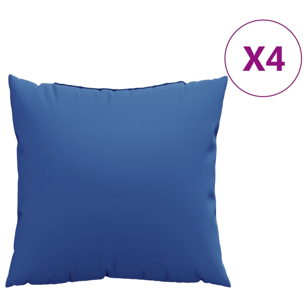 vidaXL dekoratīvi spilveni, 4 gab., 50x50 cm, koši zils audums