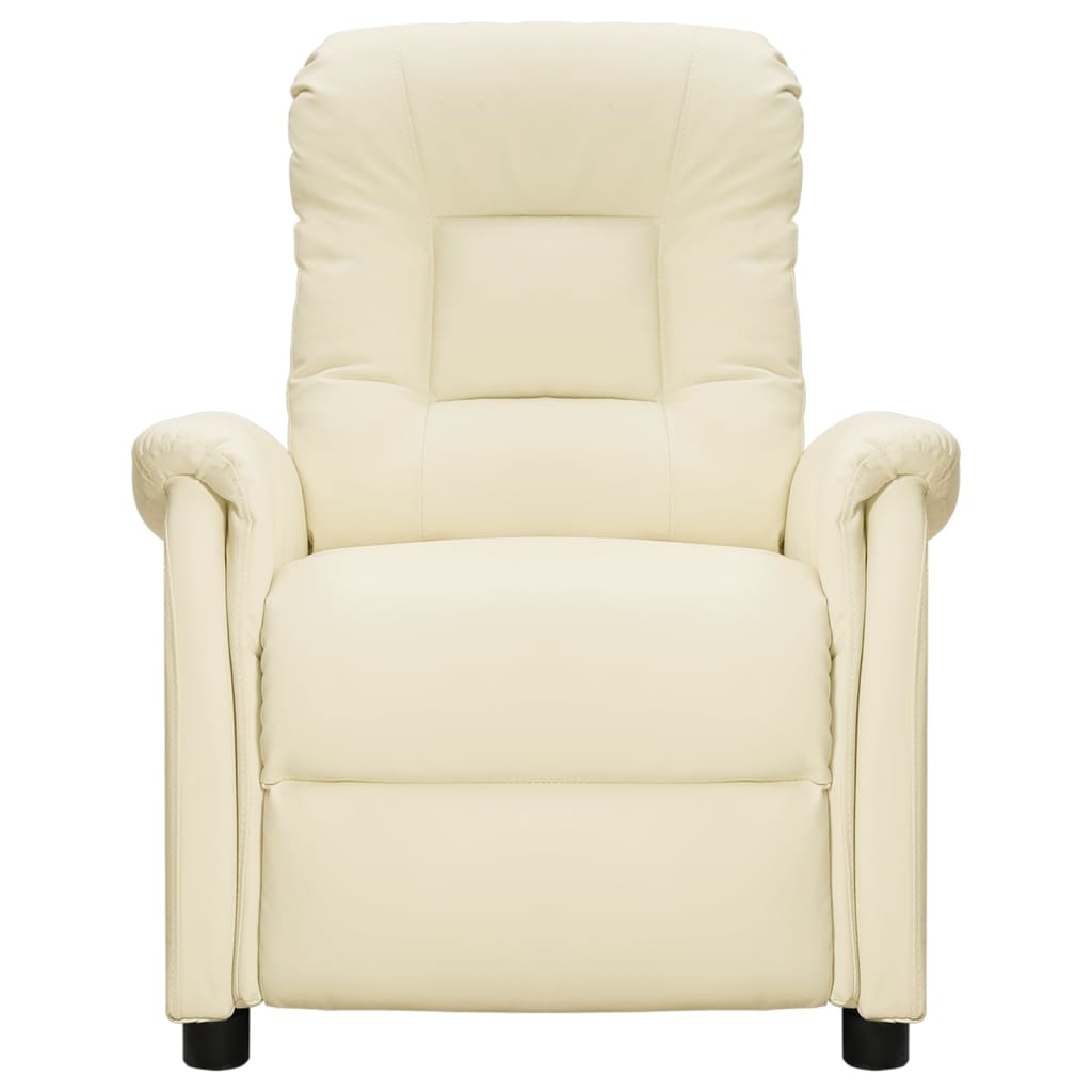 vidaXL masāžas krēsls, krēmkrāsas mākslīgā āda