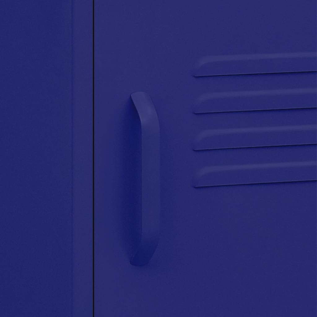 vidaXL naktsskapītis, 35x35x51 cm, tērauds, tumši zils