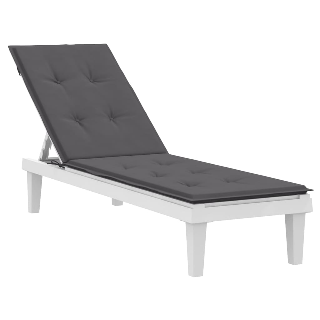 vidaXL atpūtas krēsla matracis, antracītpelēks, (75+105)x50x3 cm