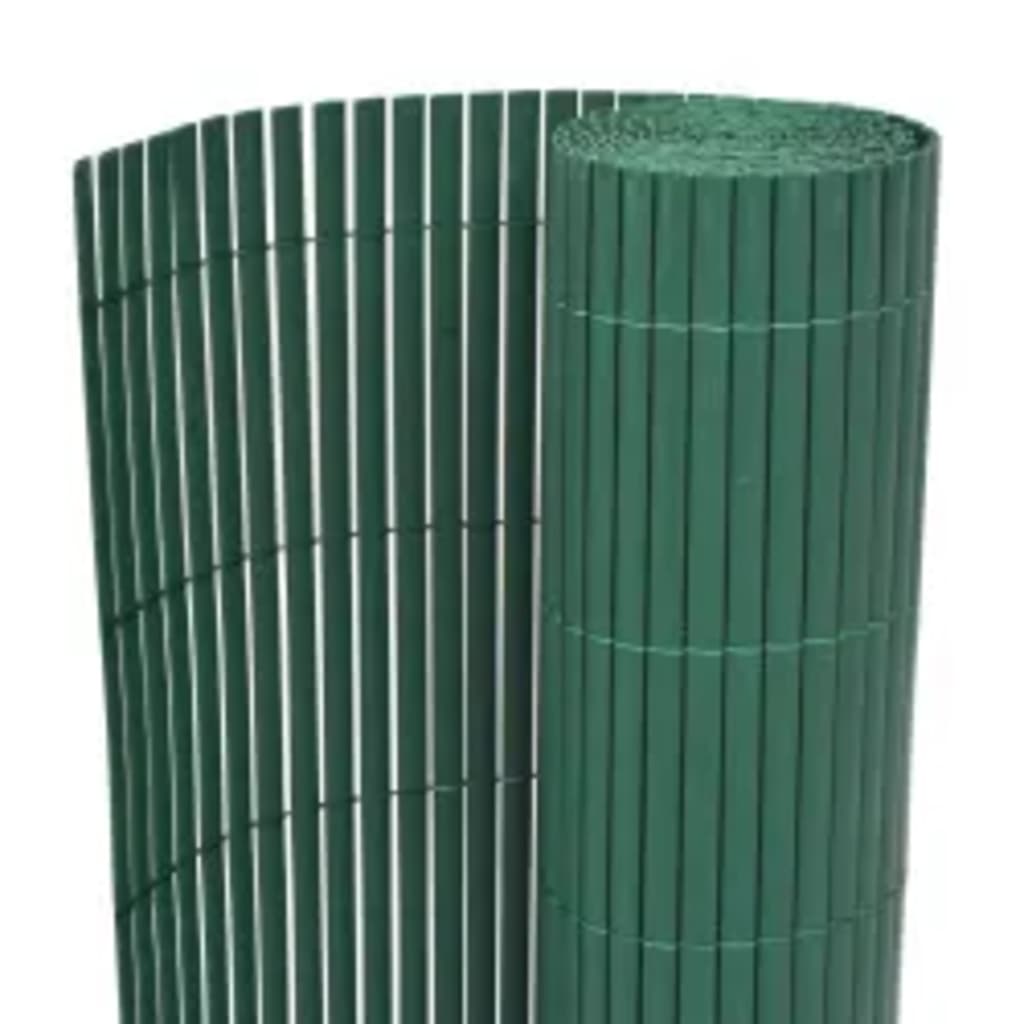 vidaXL dārza žogs, divpusējs, 110x500 cm, zaļš