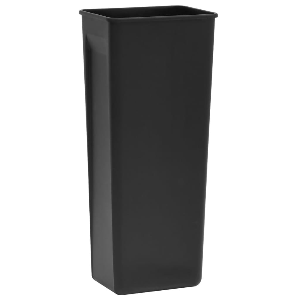 vidaXL atkritumu tvertne ar pedāli, 30 L, melna, nerūsējošais tērauds