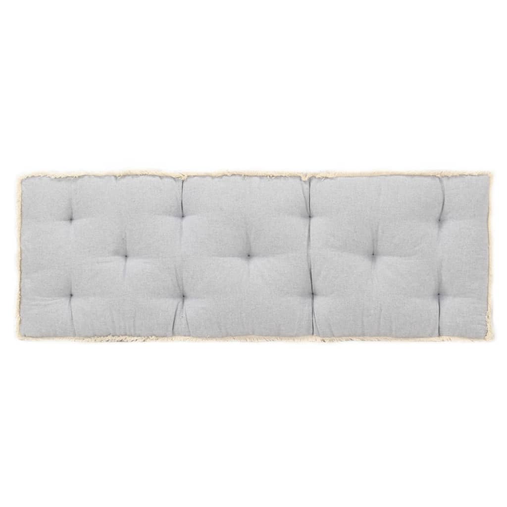 vidaXL palešu dīvāna matracis, 120x40x7 cm, pelēks