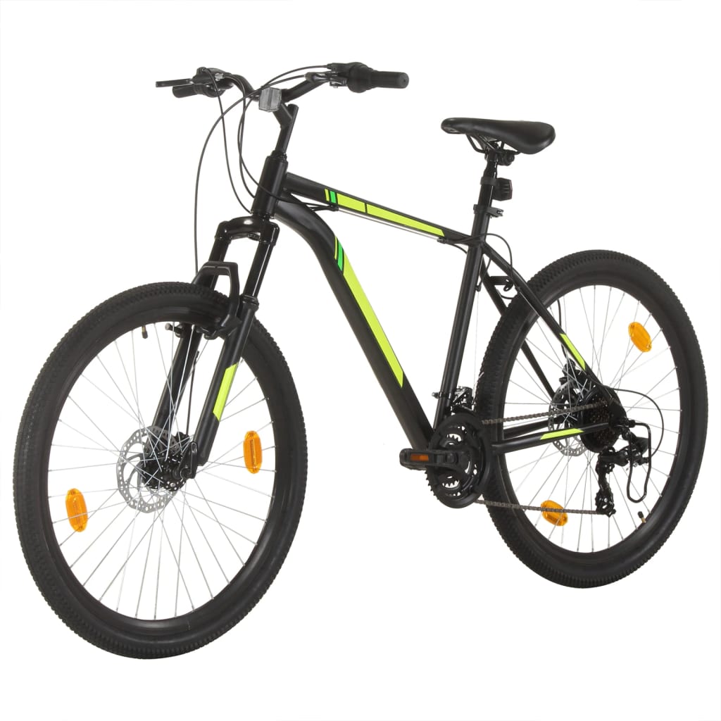 vidaXL kalnu velosipēds, 21 ātrums, 27,5'', 42 cm, melns