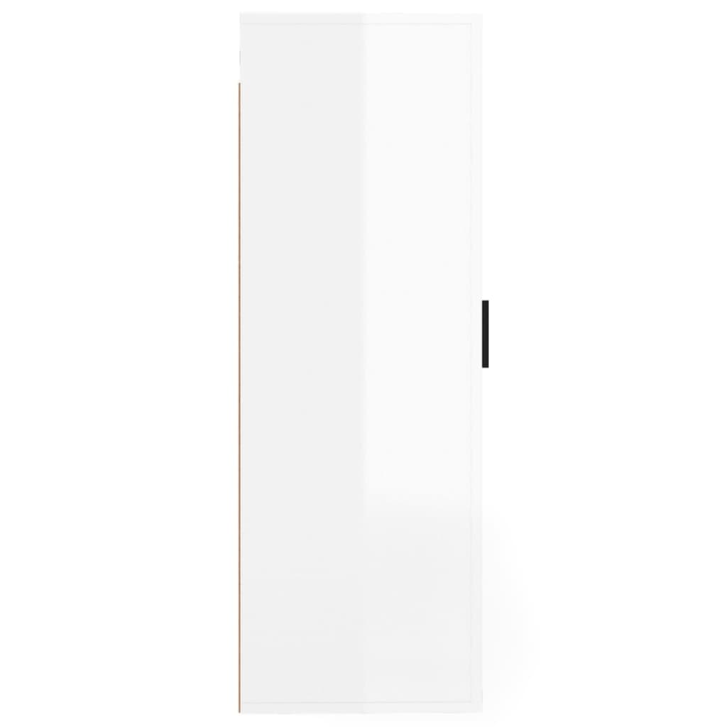 vidaXL sienas TV skapītis, spīdīgi balts, 40x34,5x100 cm