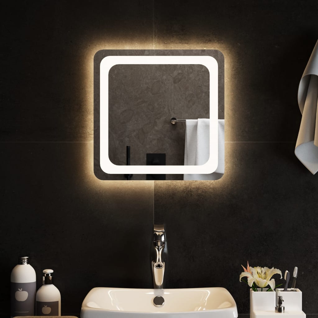 vidaXL vannasistabas spogulis ar LED, 40x40 cm